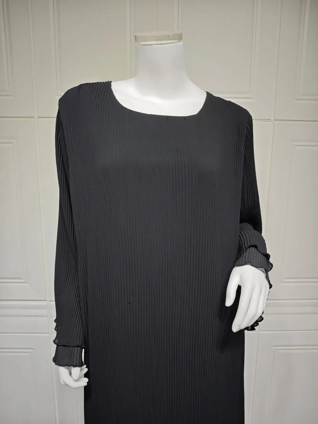 Robe musulmane Eid pour femmes, manches évasées plissées, Jalabiya, caftan, Islam, arabe, longue robe éducative, Ramadan, Maroc, Dubaï, Abayas, 2024