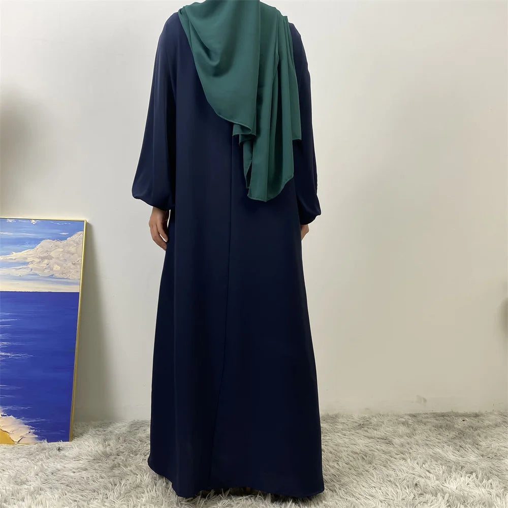 Meilleur chaud musulman 2 fermetures éclair sur le devant allaitement dubaï Abaya vacances femmes robes de jour pour Eid Uae Ramadan vêtements caftan noir