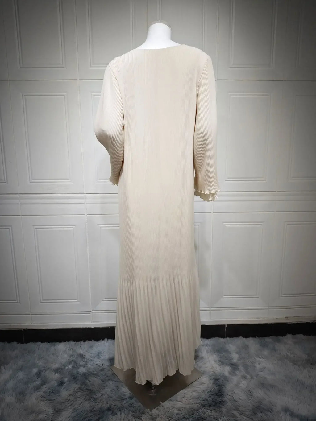 Robe musulmane Eid pour femmes, manches évasées plissées, Jalabiya, caftan, Islam, arabe, longue robe éducative, Ramadan, Maroc, Dubaï, Abayas, 2024