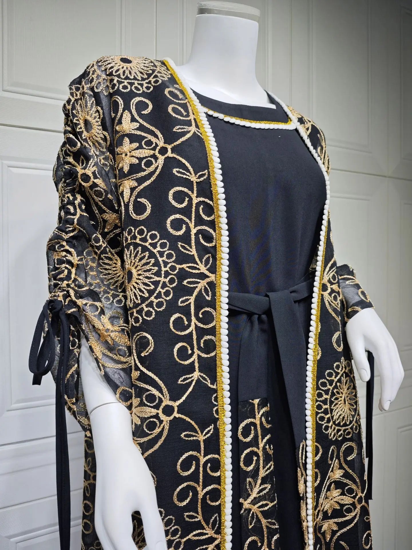 VigoAnne femmes 2025 robe musulmane ensemble moyen-orient deux pièces vêtements islamiques costume solide robe de prière col rond dame dubaï Abaya ensemble