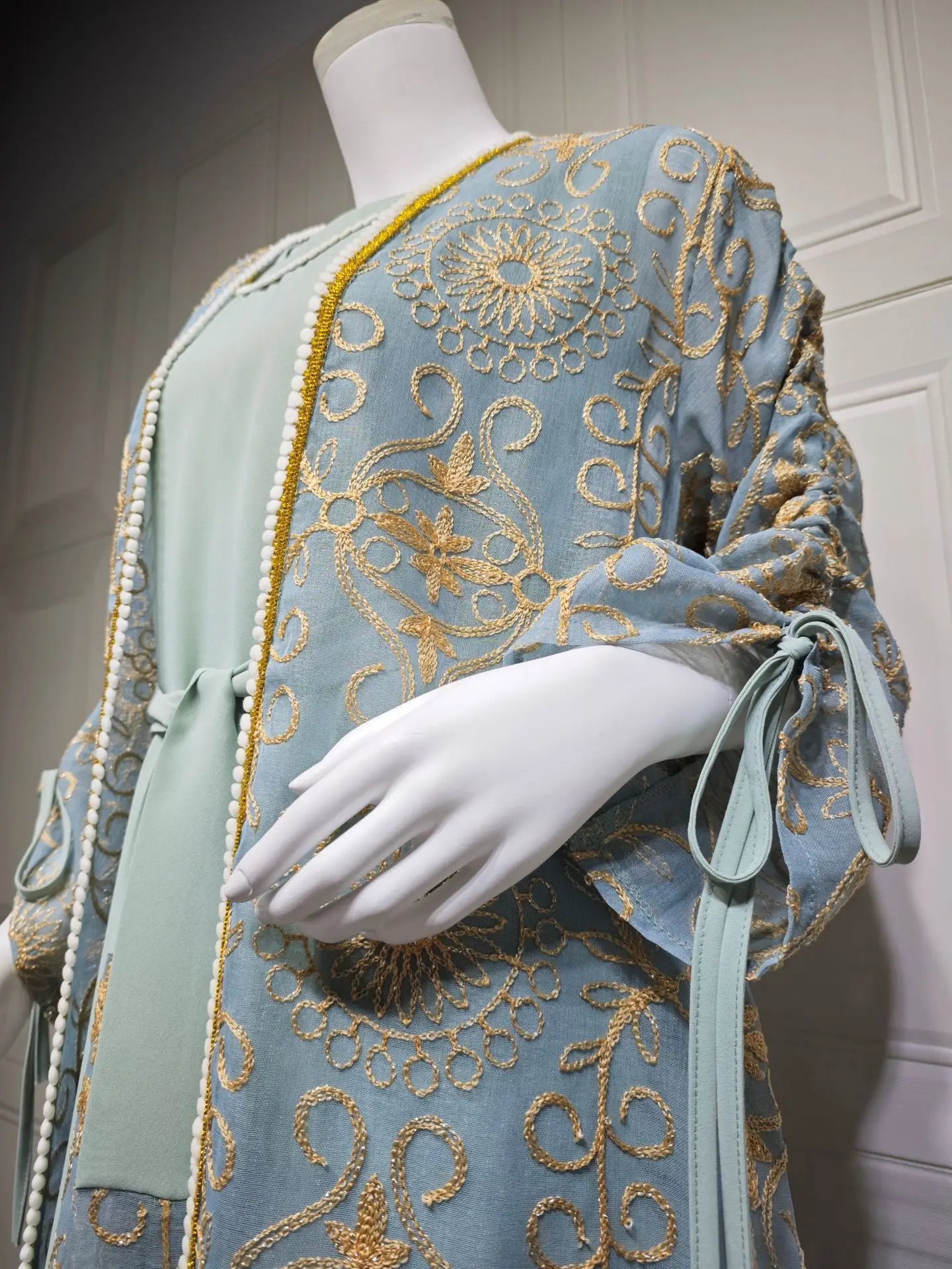 VigoAnne femmes 2025 robe musulmane ensemble moyen-orient deux pièces vêtements islamiques costume solide robe de prière col rond dame dubaï Abaya ensemble