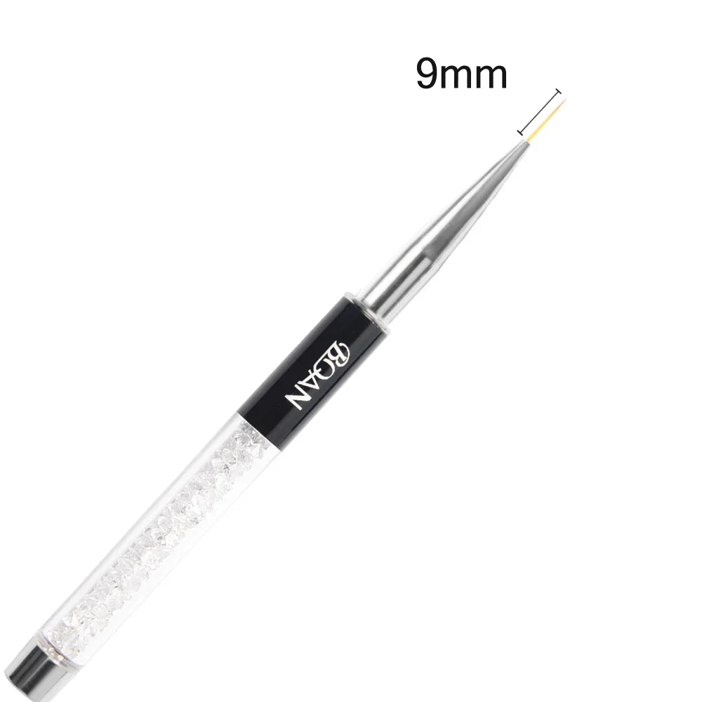 BQAN professionnel 5mm/7mm/9mm brosse à ongles dessin à la main conseils dessin ligne peinture stylo outils manucure Nail Art brosse décoration