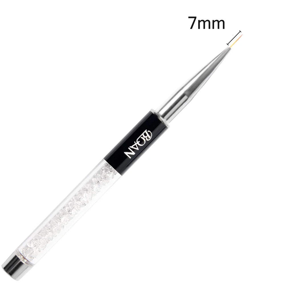 BQAN professionnel 5mm/7mm/9mm brosse à ongles dessin à la main conseils dessin ligne peinture stylo outils manucure Nail Art brosse décoration