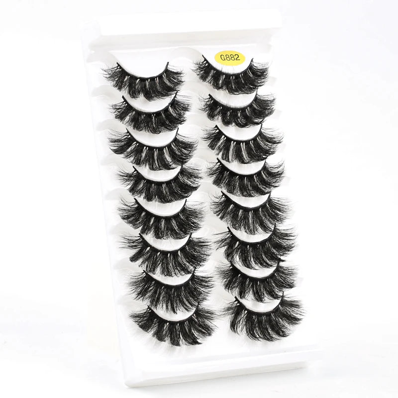 10/8/5/3 paires Multipack 3D cils de vison Faux cils faits à la main vaporeux moelleux Faux cils naturel outils de maquillage des yeux Faux cils