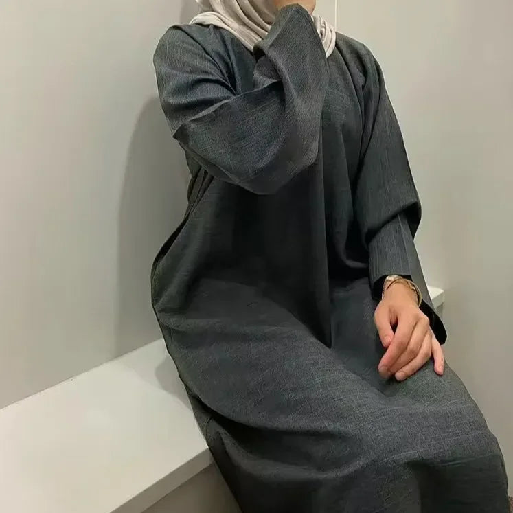 Robe Djellaba de Ramadan pour Femme, Tenue Musulmane Simple, Modeste, Éducative, Dubaï, Abaya, Turquie, Kaftan, Kebaya, Arabe, Islam Jalabiya, 2025