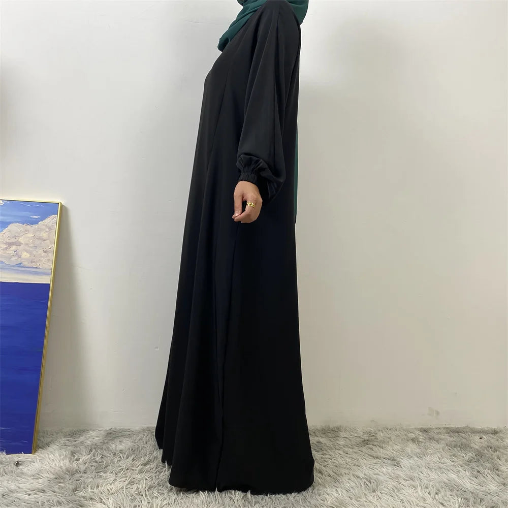 Meilleur chaud musulman 2 fermetures éclair sur le devant allaitement dubaï Abaya vacances femmes robes de jour pour Eid Uae Ramadan vêtements caftan noir