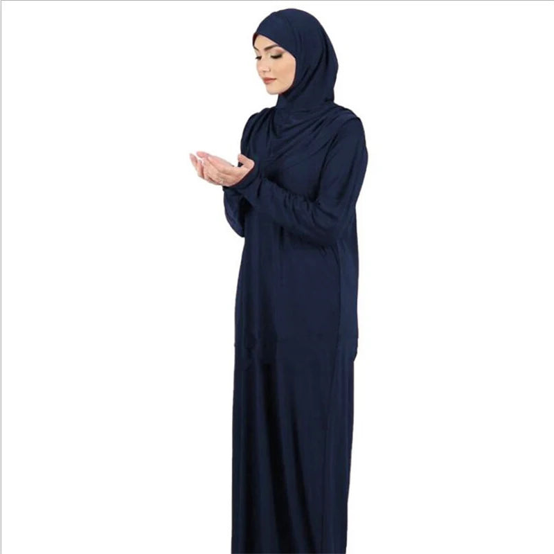 Vêtement de prière pour femmes Ramadan musulman Abaya caftan femmes Jilbab avec Hijab Abayat Islam Robe modeste Robe vêtements arabes islamiques