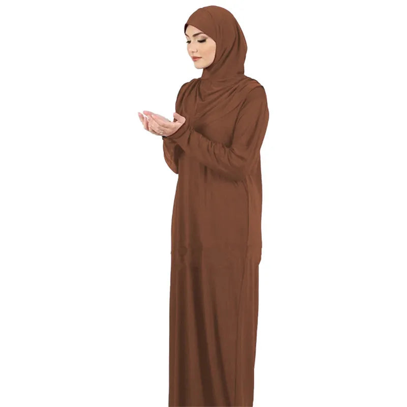 Vêtement de prière pour femmes Ramadan musulman Abaya caftan femmes Jilbab avec Hijab Abayat Islam Robe modeste Robe vêtements arabes islamiques