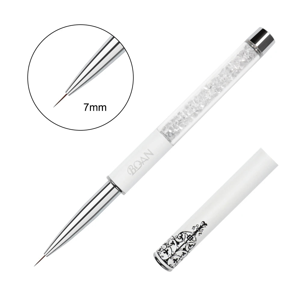 BQAN professionnel 5mm/7mm/9mm brosse à ongles dessin à la main conseils dessin ligne peinture stylo outils manucure Nail Art brosse décoration
