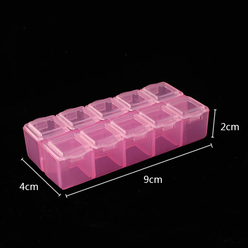 Boîtes de rangement en plastique 6/815, 1 pièce, fentes, emballage réglable, mallette à outils transparente, boîte de rangement artisanale, accessoires de bijoux