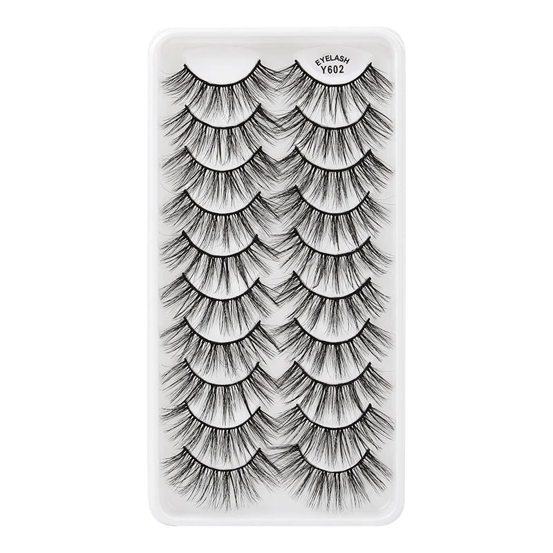 10/8/5/3 paires Multipack 3D cils de vison Faux cils faits à la main vaporeux moelleux Faux cils naturel outils de maquillage des yeux Faux cils