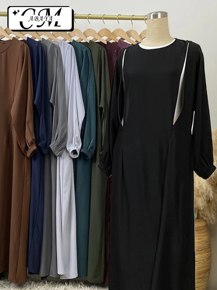 Meilleur chaud musulman 2 fermetures éclair sur le devant allaitement dubaï Abaya vacances femmes robes de jour pour Eid Uae Ramadan vêtements caftan noir