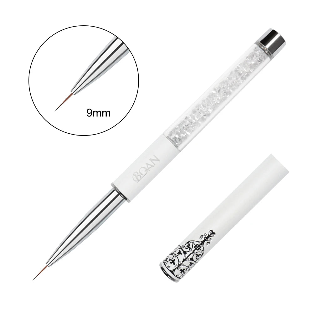 BQAN professionnel 5mm/7mm/9mm brosse à ongles dessin à la main conseils dessin ligne peinture stylo outils manucure Nail Art brosse décoration