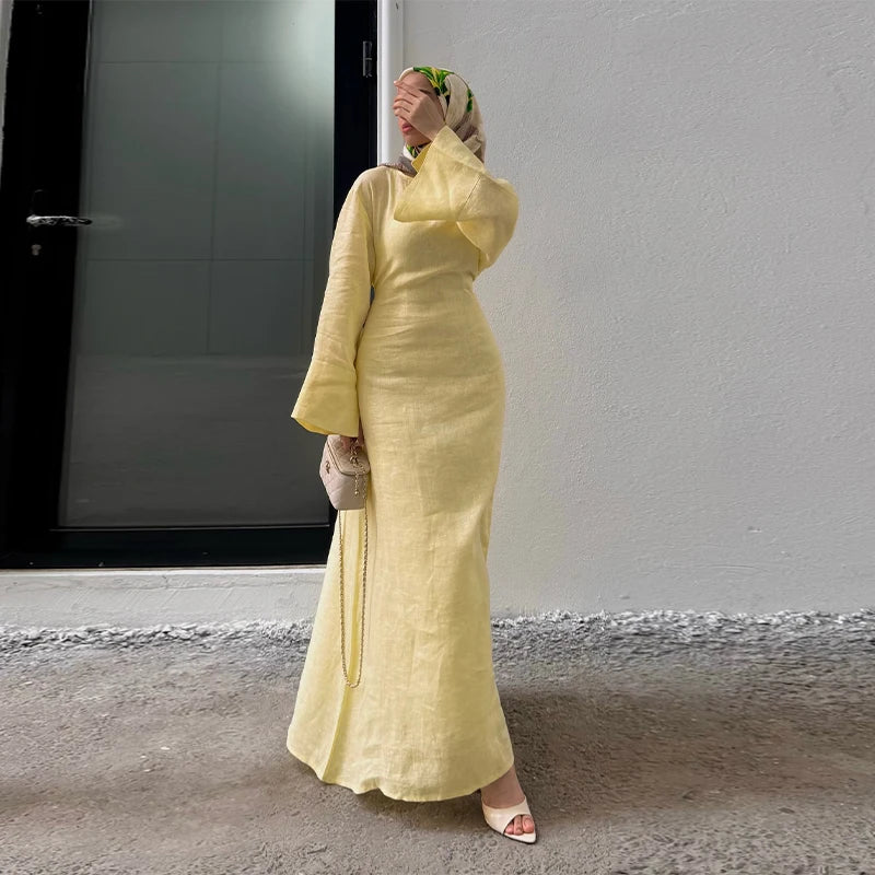 Robe longue musulmane élégante pour femme