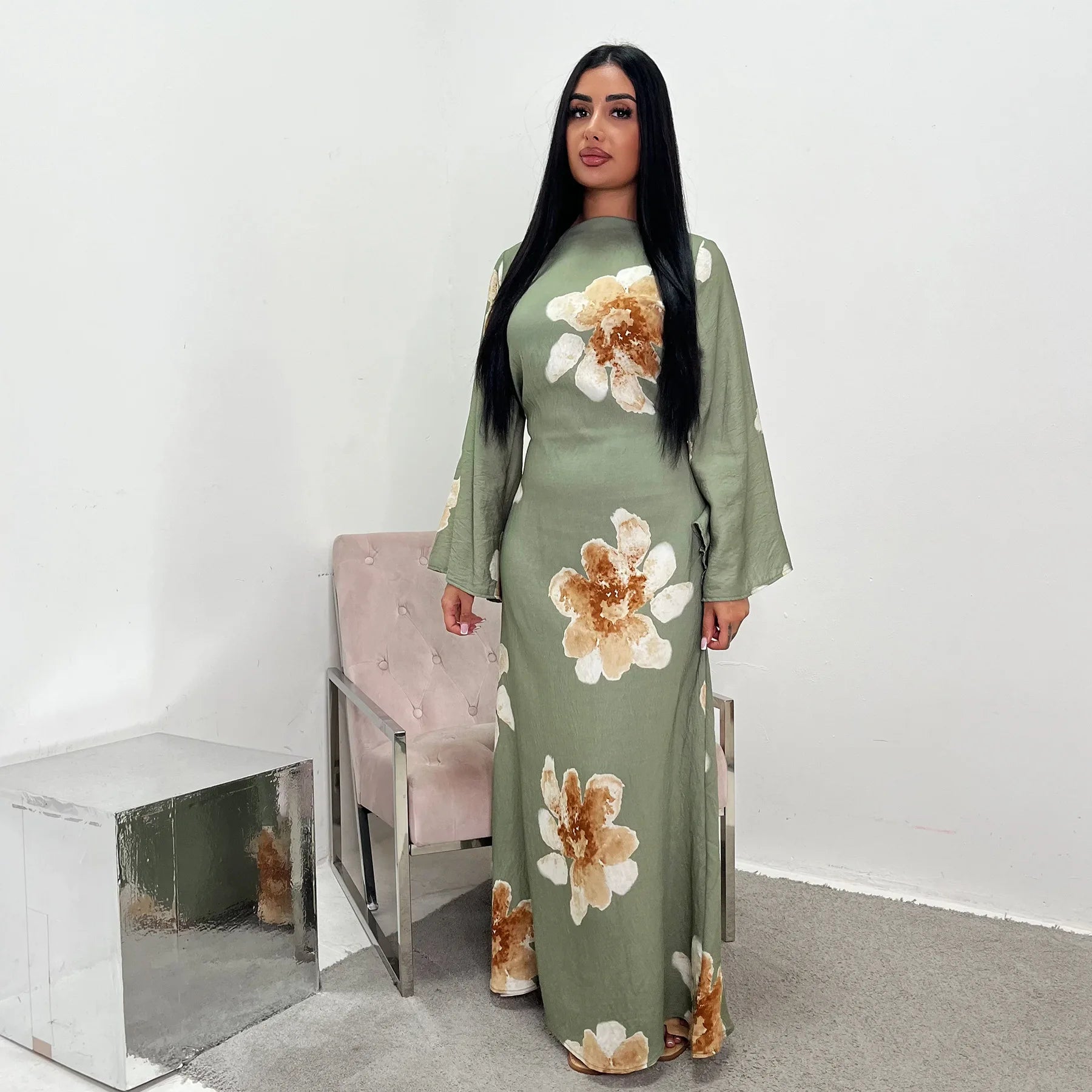 Robe élégante imprimé fleuri