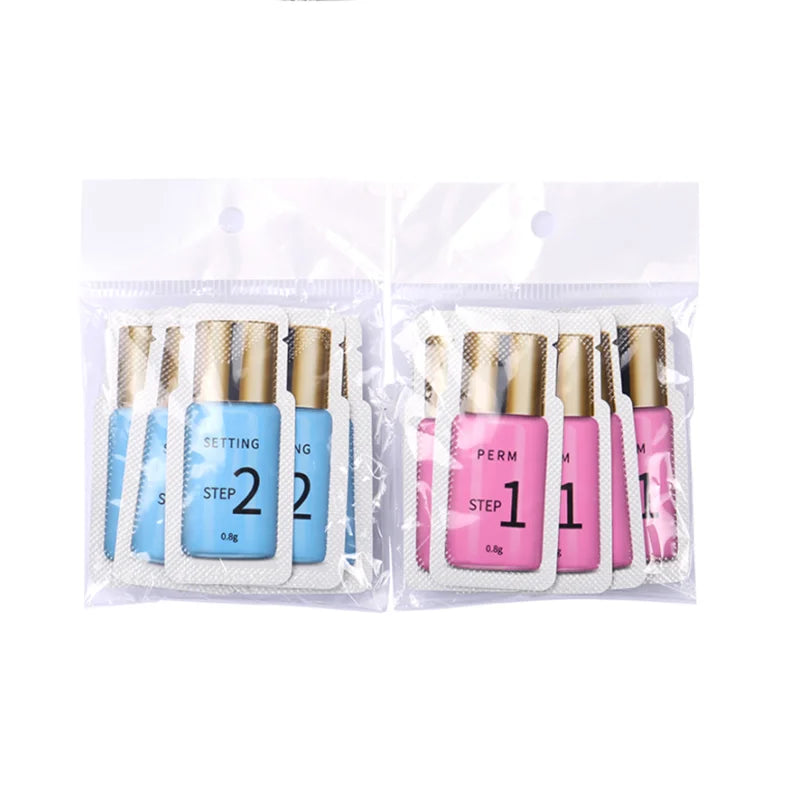 Lotion de levage de cils en Sachet de 0.8g, 10 paires/lot, permanente et réglage, 8 à 12 Minutes, outils de maquillage pour les yeux