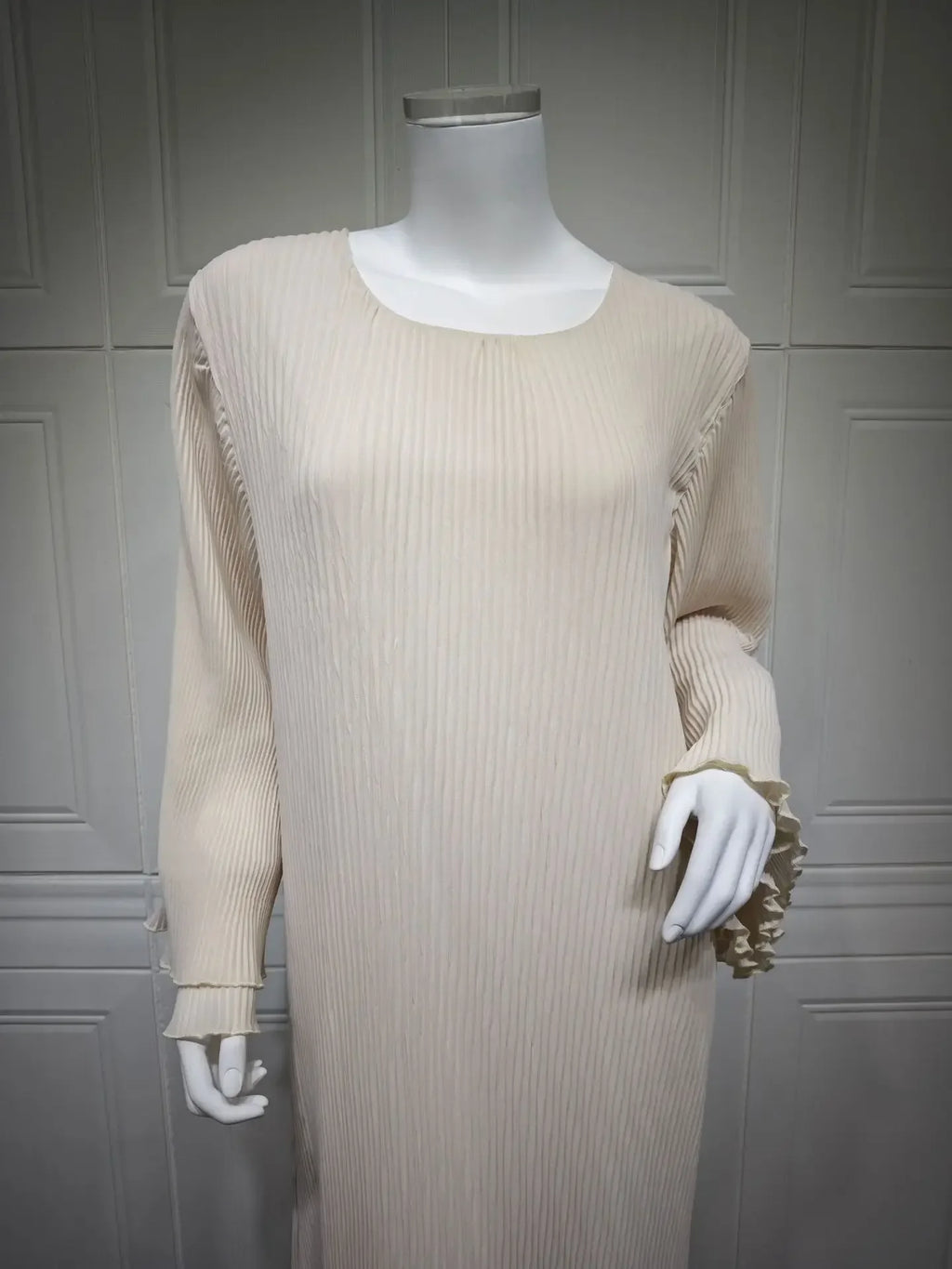 Robe musulmane Eid pour femmes, manches évasées plissées, Jalabiya, caftan, Islam, arabe, longue robe éducative, Ramadan, Maroc, Dubaï, Abayas, 2024