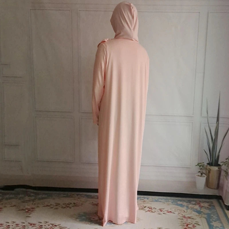Vêtement de prière pour femmes Ramadan musulman Abaya caftan femmes Jilbab avec Hijab Abayat Islam Robe modeste Robe vêtements arabes islamiques