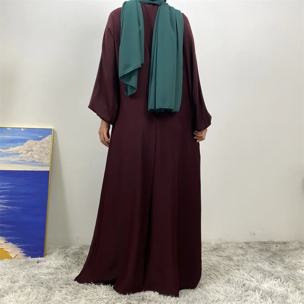 Meilleur chaud musulman 2 fermetures éclair sur le devant allaitement dubaï Abaya vacances femmes robes de jour pour Eid Uae Ramadan vêtements caftan noir
