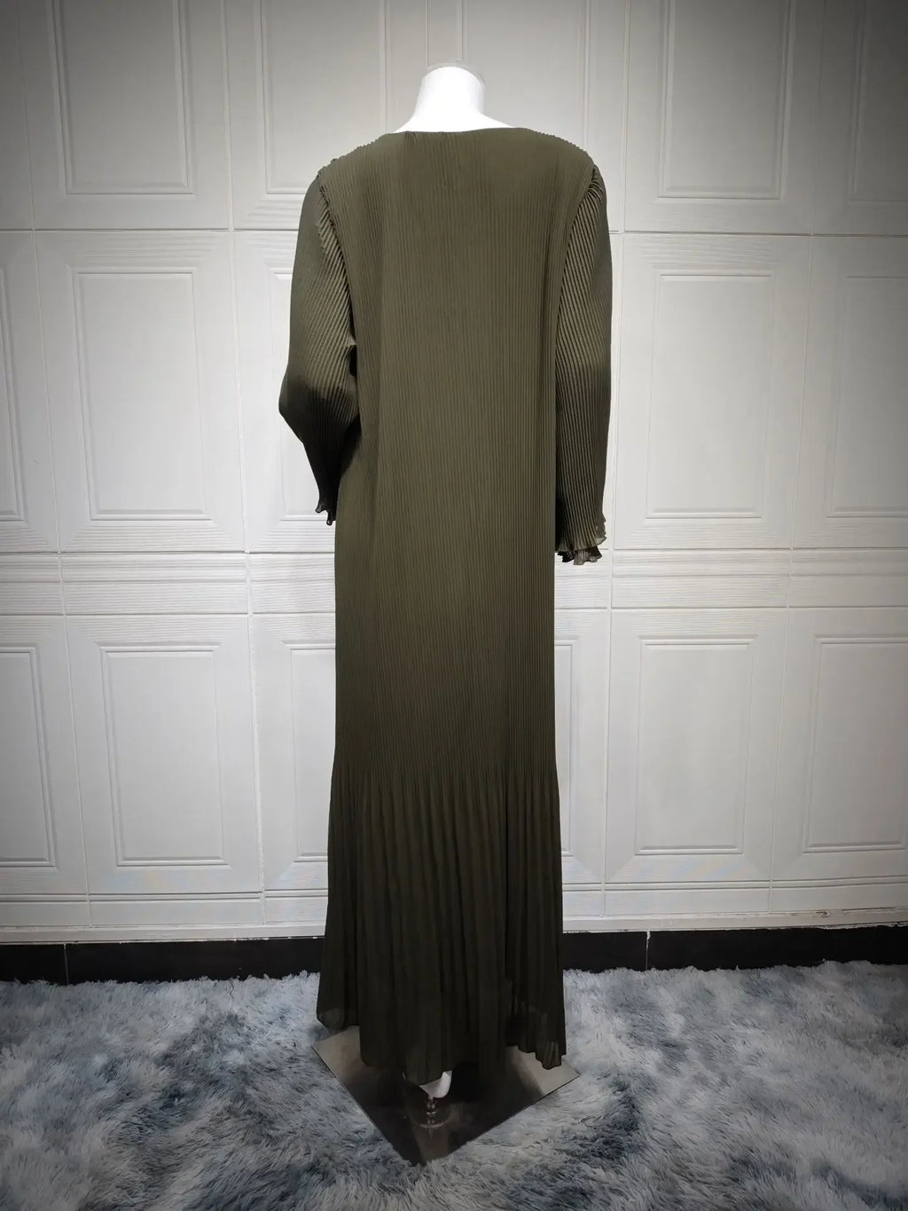 Robe musulmane Eid pour femmes, manches évasées plissées, Jalabiya, caftan, Islam, arabe, longue robe éducative, Ramadan, Maroc, Dubaï, Abayas, 2024