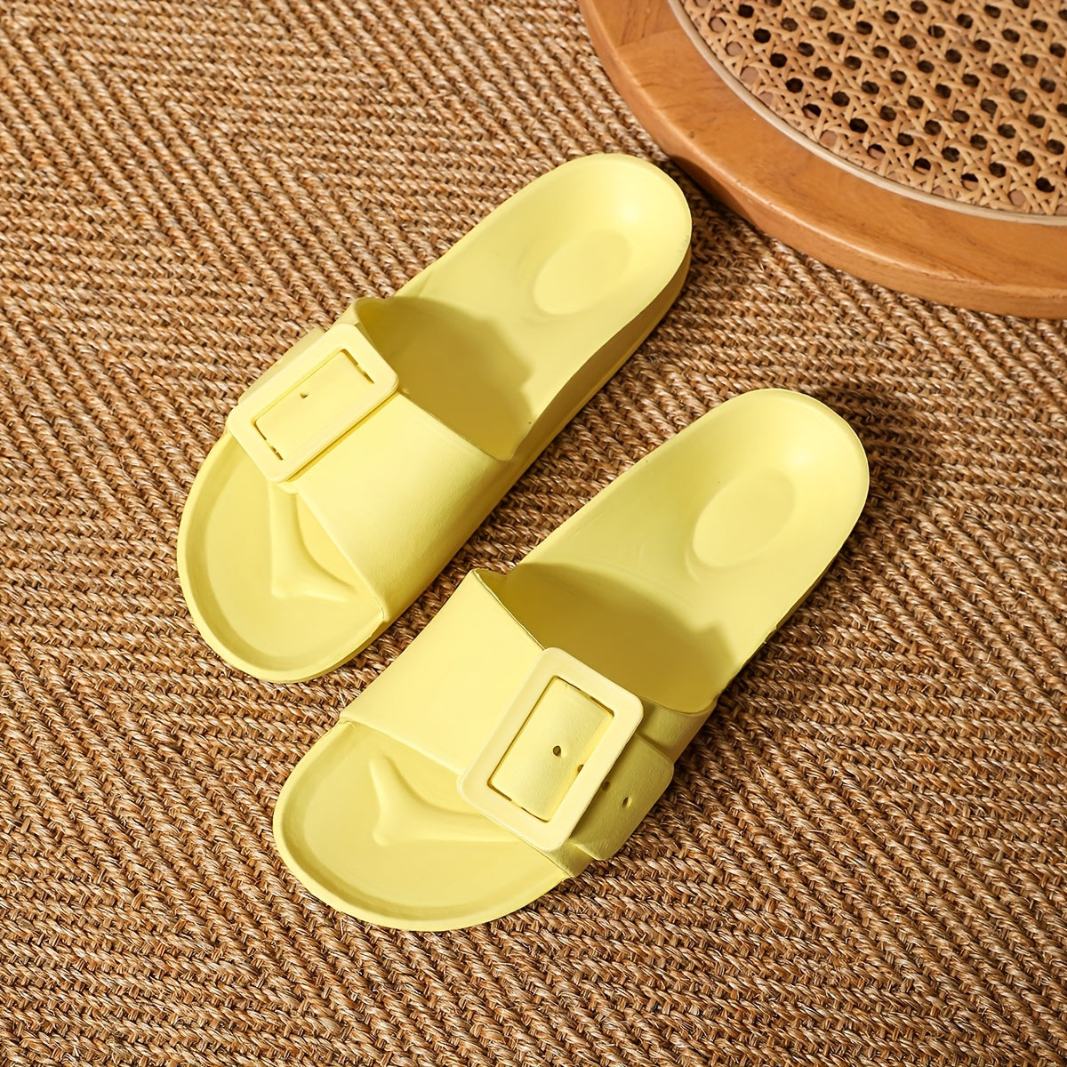 Sandales à glissière EVA jaune vif pour femmes