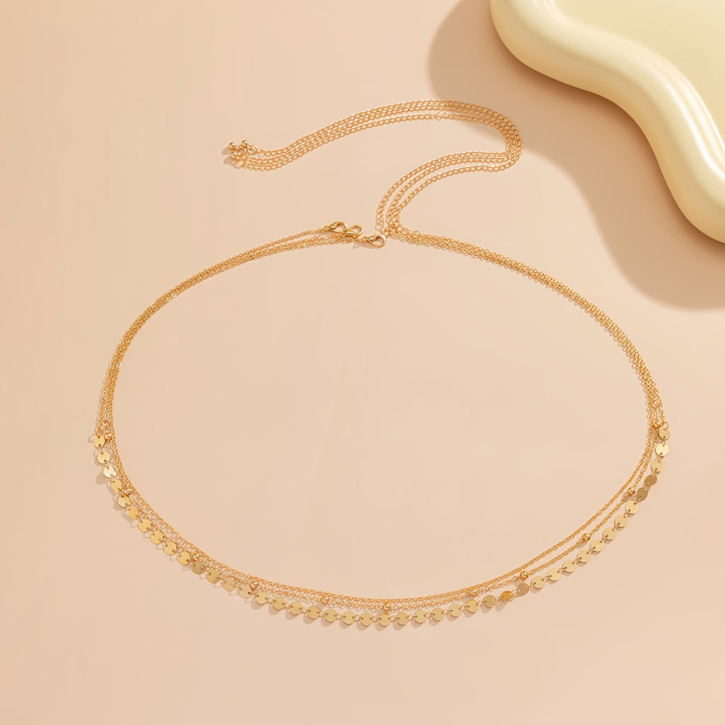 Ensemble d’accessoires vestimentaires en perles de paillettes en trois pièces