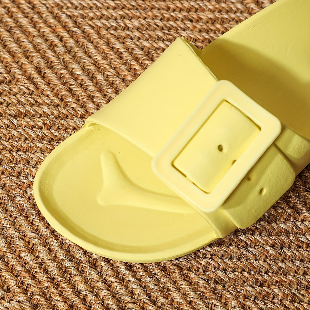 Sandales à glissière EVA jaune vif pour femmes