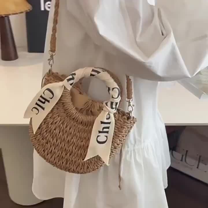 KEAPLAYEE Sac fourre-tout d'été élégant en paille pour femmes