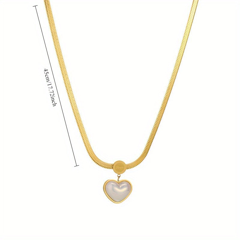 Ensemble de collier et de boucles d'oreilles en acier inoxydable