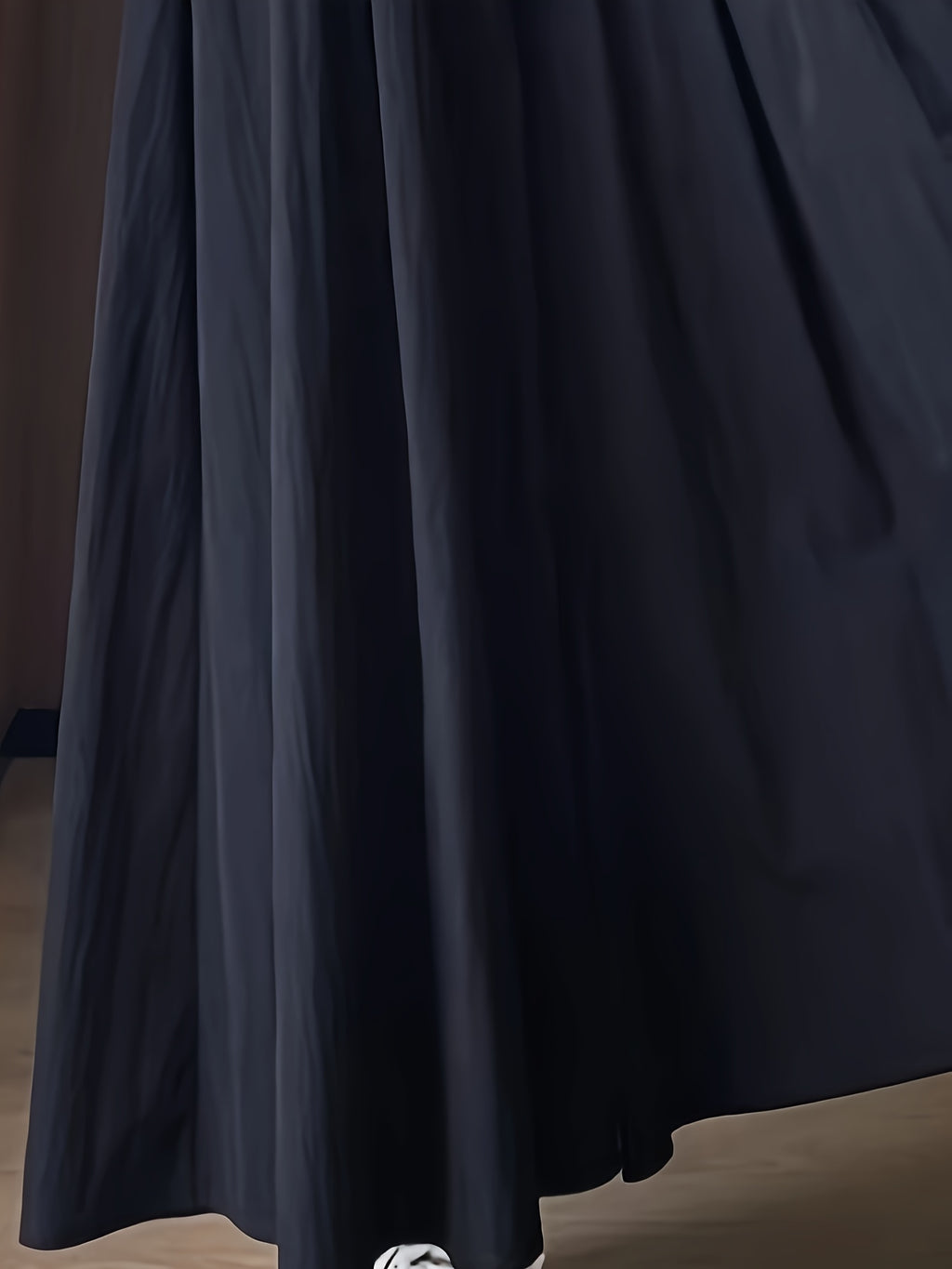 Women'S Casual Solid Color Flared Skirt with Pockets - Regular Fit, All-Season, No Belt, Allseason Skirt|Casual Style Skirt|Pocketed Skirt
