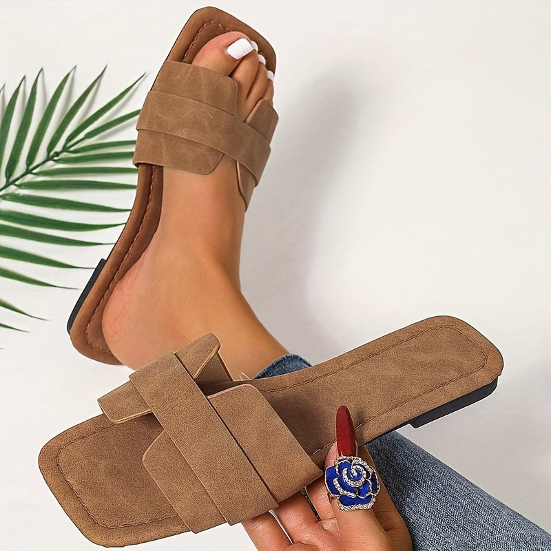 Sandales plates pour femmes élégantes et tendance