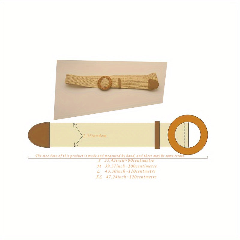 Ceinture tissée élastique décontractée de style bohème pour femmes