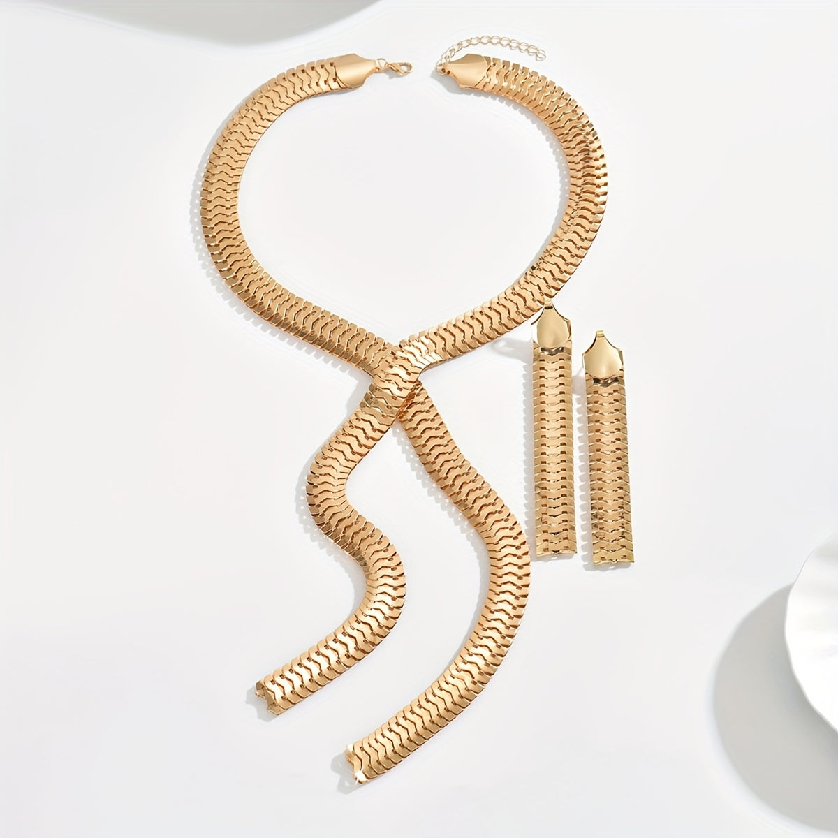 3pcs Collier en forme de Y en forme de croix de serpent