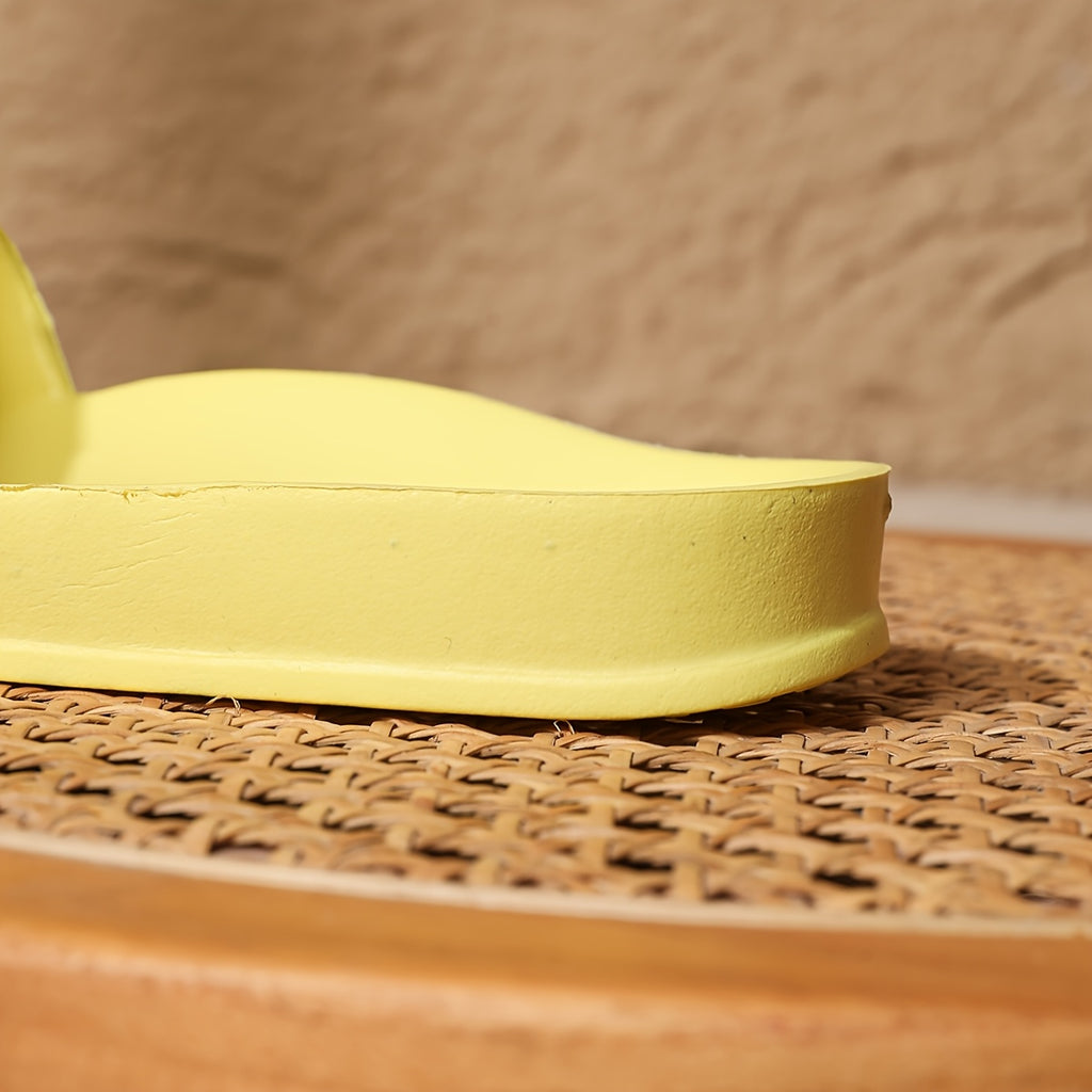 Sandales à glissière EVA jaune vif pour femmes