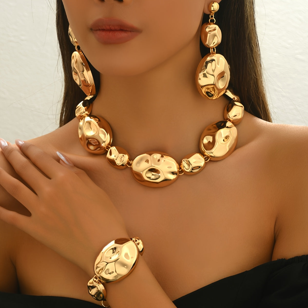 Ensemble de bijoux pour femmes de 4 pièces avec boucles d’oreilles