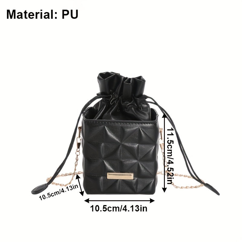Mini petit sac carré à grille de diamants