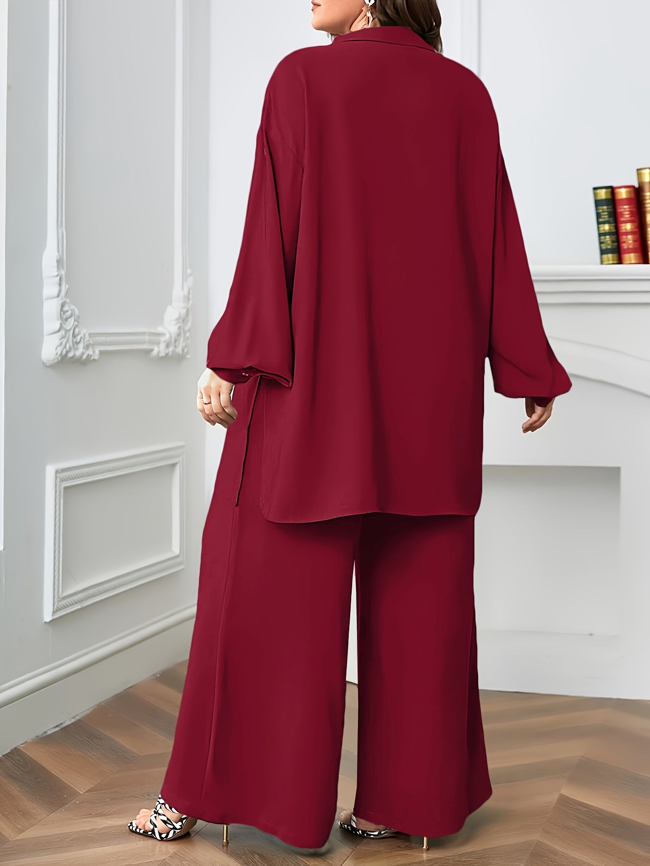 Ensemble deux pièces élégant pour femmes grande taille