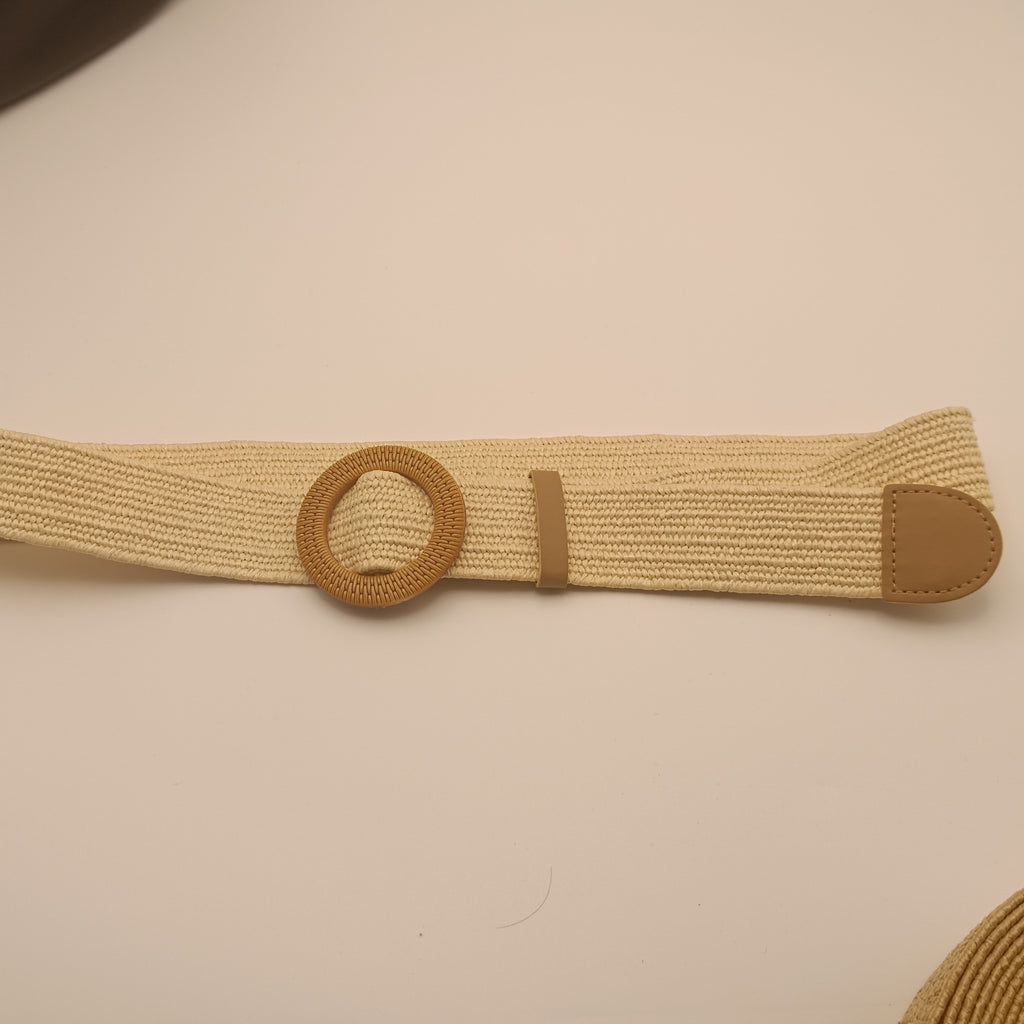 Ceinture tissée élastique décontractée de style bohème pour femmes