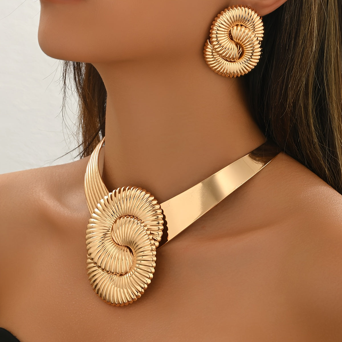 Ensemble de bijoux pour femmes de style métal