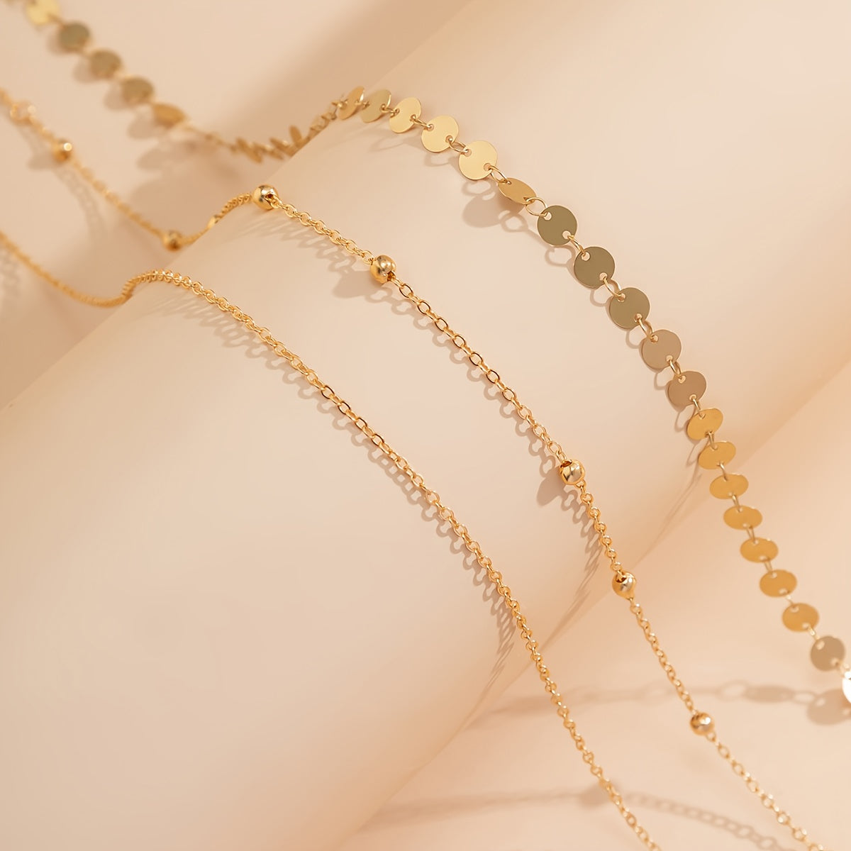 Ensemble d’accessoires vestimentaires en perles de paillettes en trois pièces