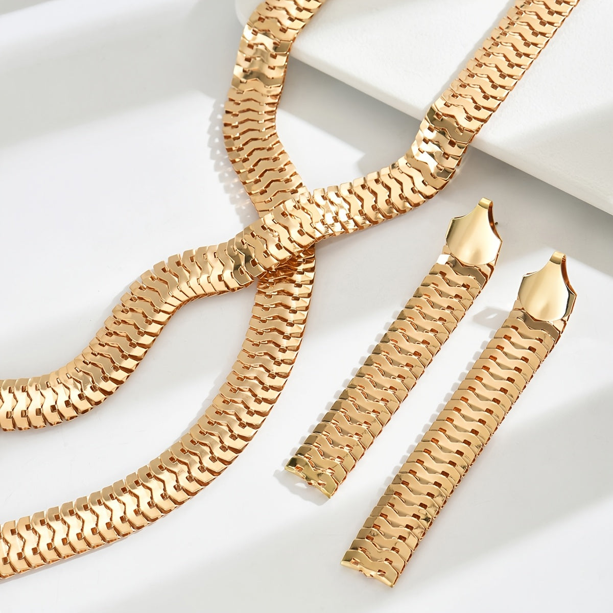 3pcs Collier en forme de Y en forme de croix de serpent